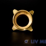 Pipe connections on brass